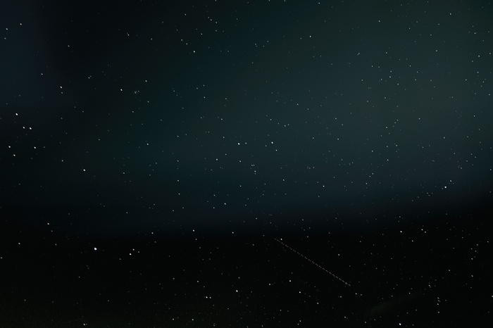Star trails in the night sky