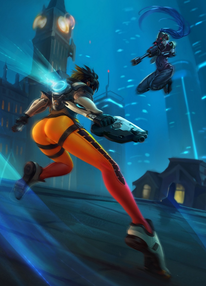 Tracer and Widowmaker from Overwatch in London