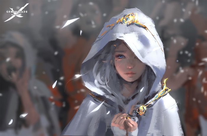 Ghostblade, WLOP, fantasy art