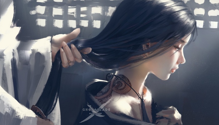 Ghostblade art by Wlop