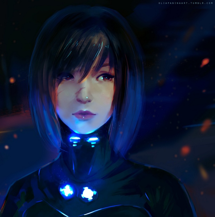 Woman in futuristic suit from GANTZ:O
