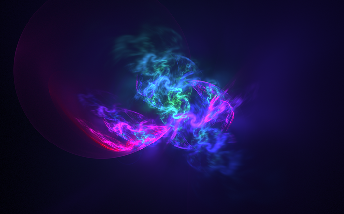 Abstract fractal art with neon colors