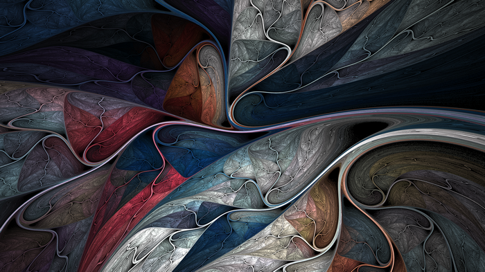 Abstract fractal art with swirling patterns