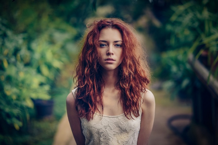 Anna Zabolotskaya, redhead model portrait