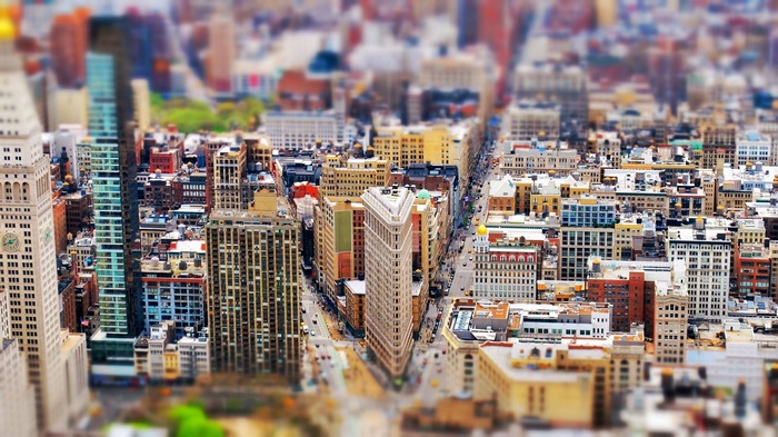 New York City cityscape with Flatiron Building
