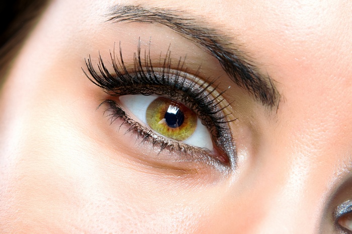 Close-up of a woman's eye with makeup