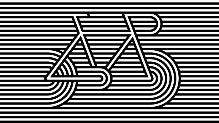 Abstract bicycle line art