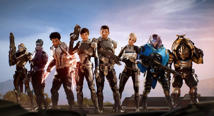 Mass Effect: Andromeda characters standing together