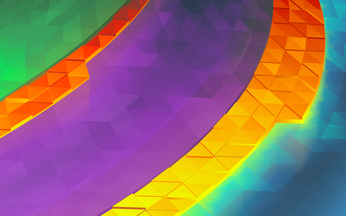 Abstract low-poly plasma design with gradient colors