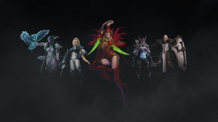 World of Warcraft and Heroes of the Storm characters