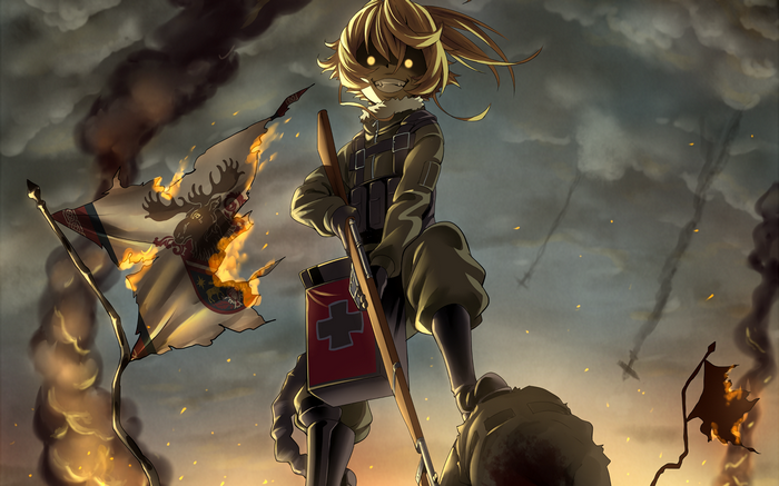 anime, Tanya Degurechaff, Youjo Senki, anime girls, artwork