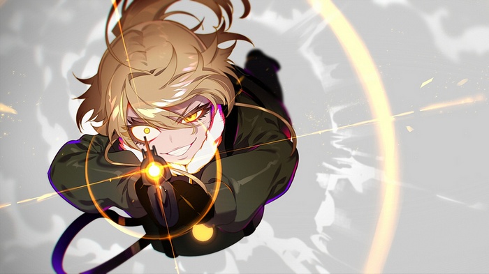 Tanya Degurechaff from Youjo Senki aiming a rifle