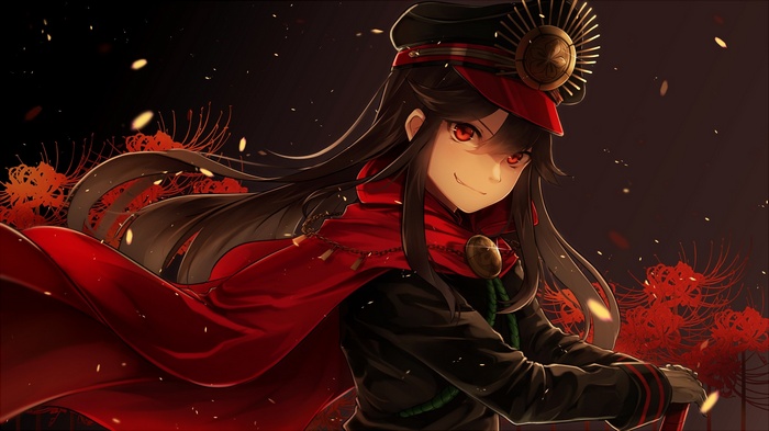 Oda Nobunaga from Fate/Grand Order with red cape