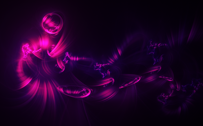 Abstract fractal art with pink and purple swirls
