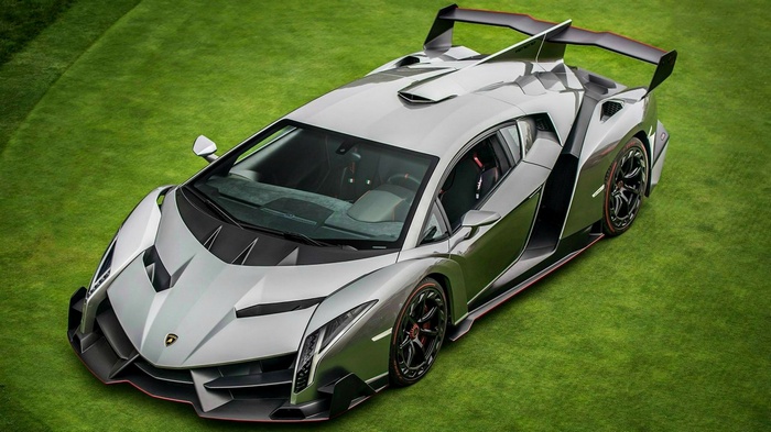 Lamborghini Veneno on grass