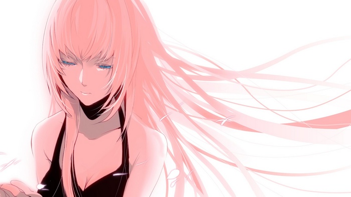 Megurine Luka from Vocaloid with pink hair