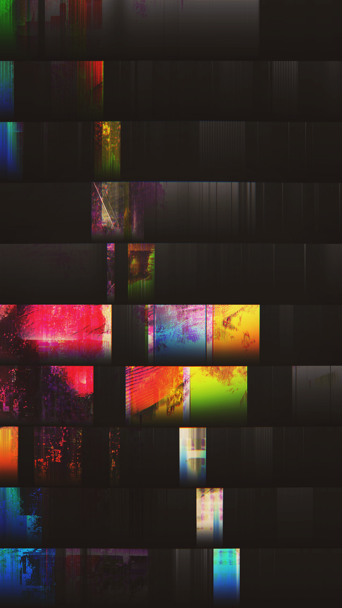 Abstract glitch art with vibrant colors