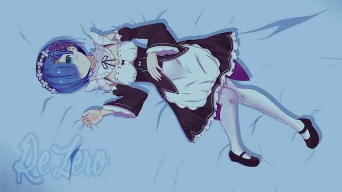 Rem from Re:Zero Kara Hajimeru Isekai Seikatsu lying down