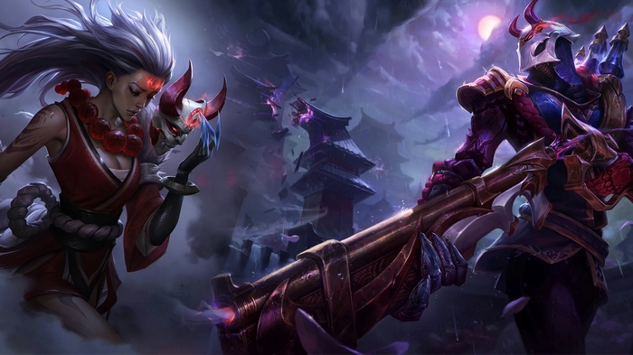Blood Moon Diana and Jhin from League of Legends