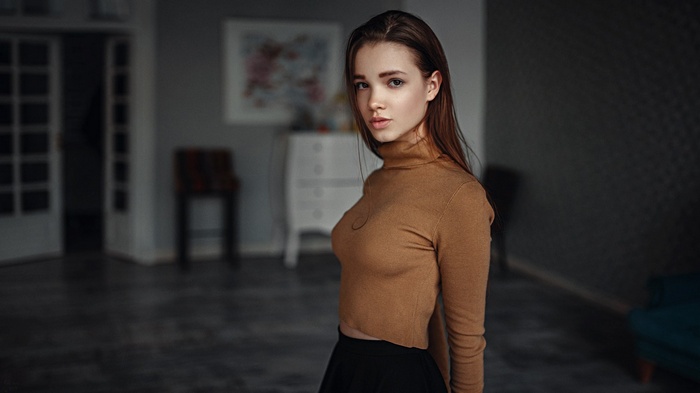 Anna Dyuzhina portrait by Georgy Chernyadyev
