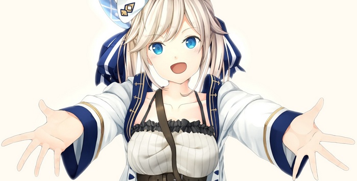 Anime girl with blonde twintails and aqua eyes from Granblue Fantasy
