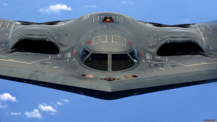Northrop Grumman B-2 Spirit bomber in flight