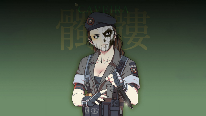 Caveira from Rainbow Six Siege with skull face paint