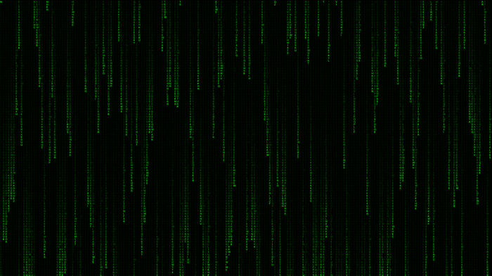 The Matrix digital rain abstract