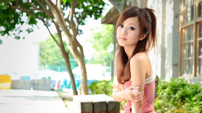 women outdoors, Mikako Zhang Kaijie, women, Asian, outdoors