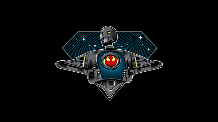 K-2SO from Star Wars with Rebel Alliance symbol