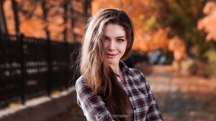 Portrait of a woman with long hair by Dmitriy Korneev