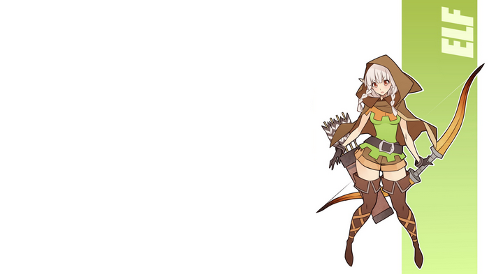 Elf Archer with Bow and Arrows