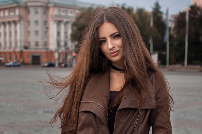 Smiling, Long Hair, Women Outdoors, Leather Jackets, Portrait, 500px 