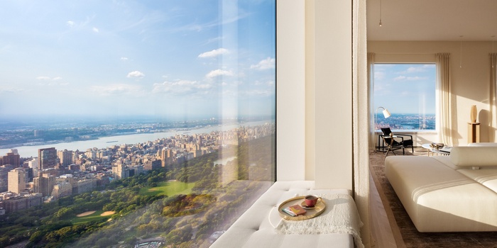 Luxury apartment with city and river view