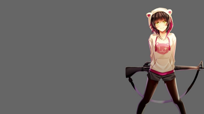 Anime girl with a rifle