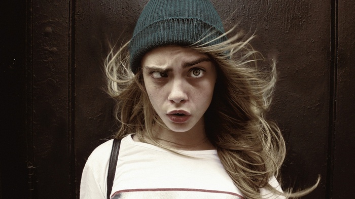 Cara Delevingne wearing a beanie
