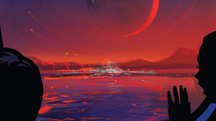 View of Trappist-1e from a spaceship window