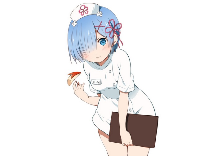 Rem from Re:Zero as a nurse