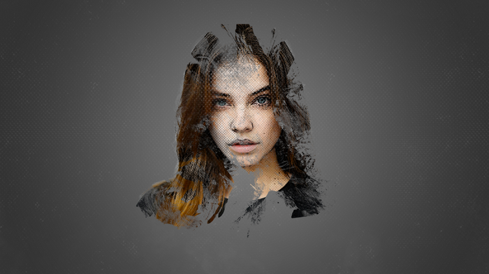 Barbara Palvin portrait with artistic effect