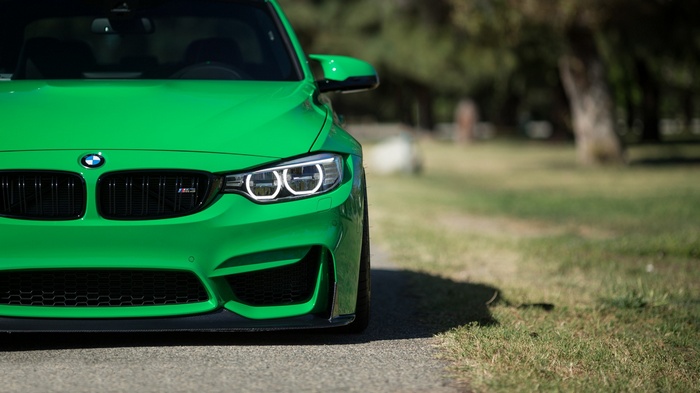 Green BMW M3 Front View