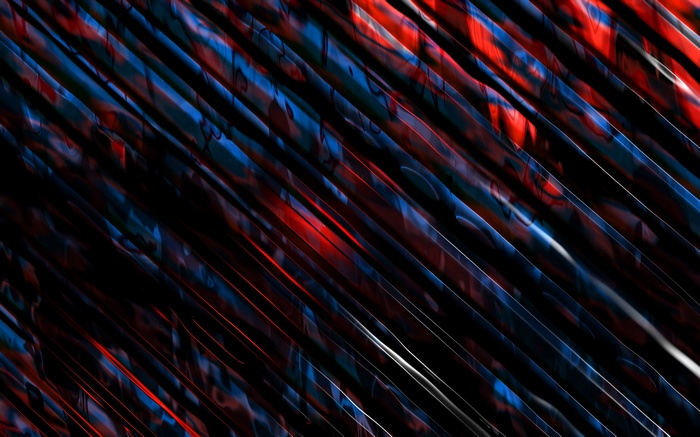 Abstract diagonal lines with red and blue patterns