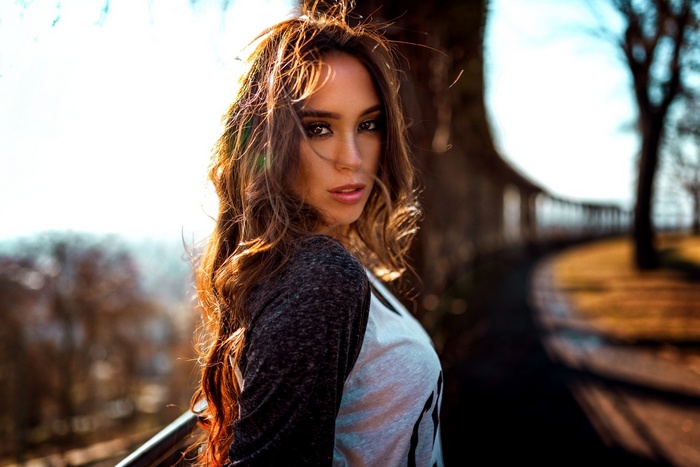 Portrait of a woman outdoors