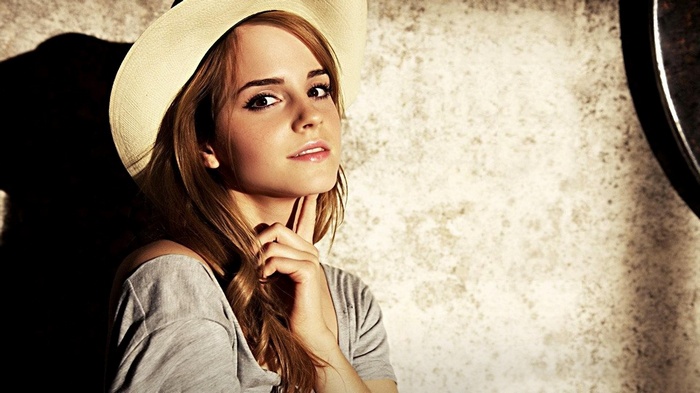 Emma Watson wearing a hat