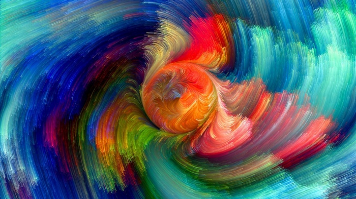 Abstract colorful paint swirls