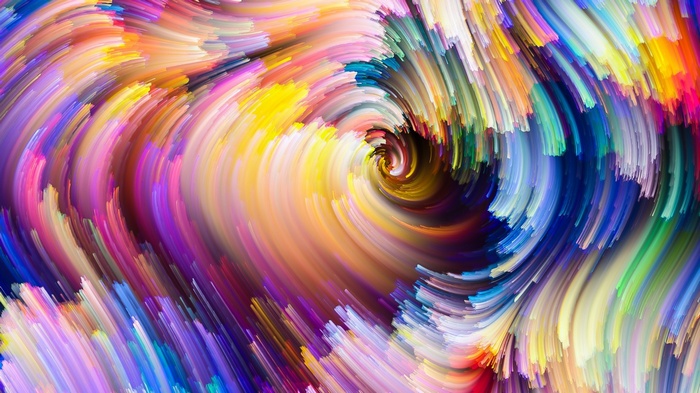 Abstract colorful paint swirls