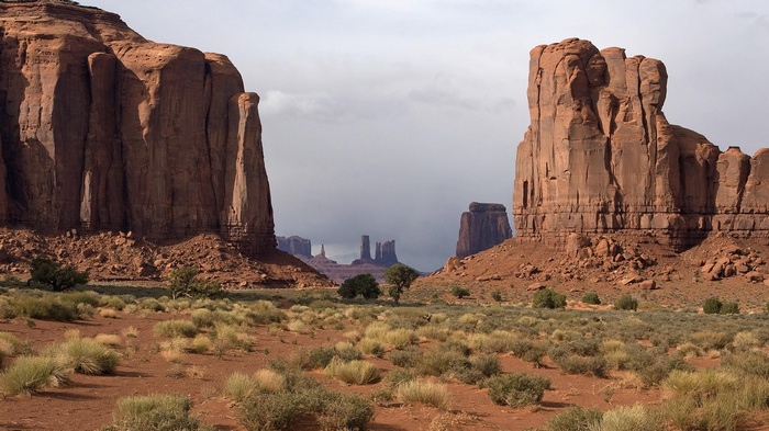 Monument Valley landscape with sandstone formations