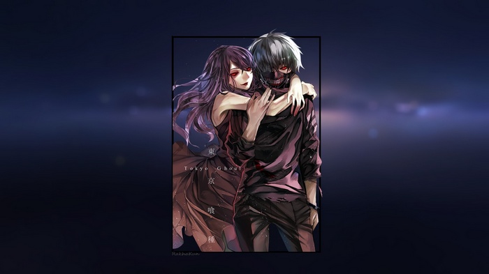 Kaneki Ken and Touka Kirishima from Tokyo Ghoul