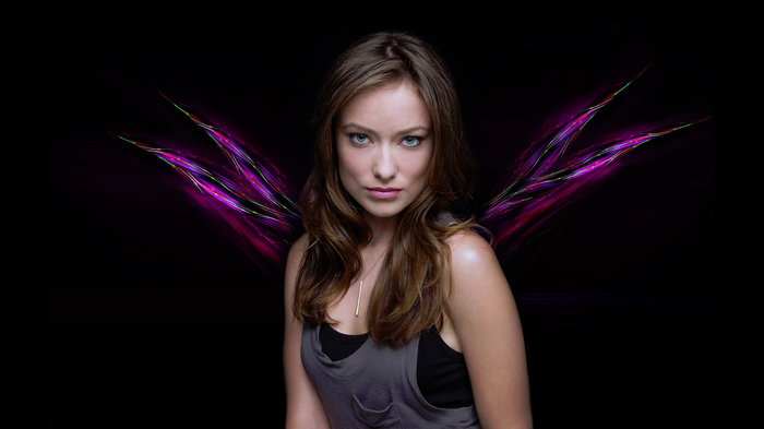 Olivia Wilde with abstract wings