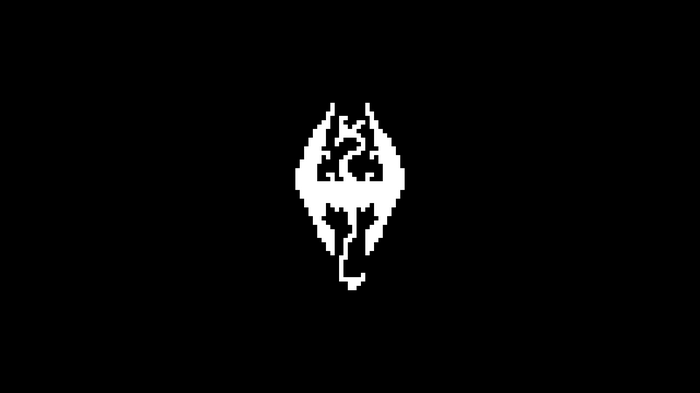 The Elder Scrolls V: Skyrim pixel art logo