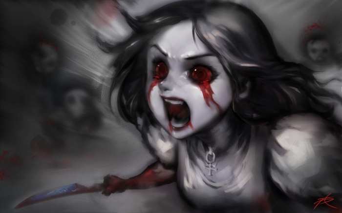 Alice from Alice: Madness Returns with knife